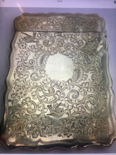 Load image into Gallery viewer, Antique Victorian engraved Silver Card Case. Birmingham George Unite 1897.