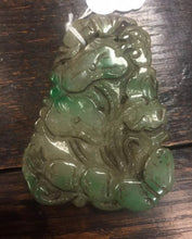 Load image into Gallery viewer, 19th Century Chinese possibly Apple green Jade carved amulet hard stone..
