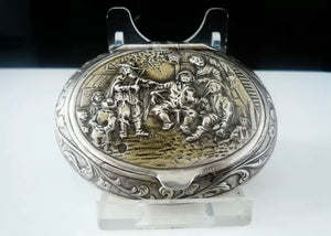 Dutch Antique Silver  Snuff Box c.1890