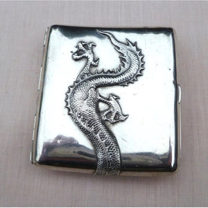A 19th Century Chinese export Silver Cigarette case Sing Fat 1880 Canton & Shanghai.