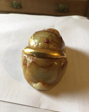 Load image into Gallery viewer, An unusual Chinese possibly gold mounted jade crouching figure.