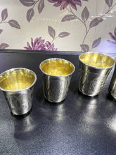 Load image into Gallery viewer, 7 Russian Silver Vodka shot cups 19th century
