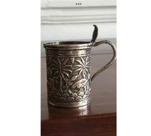 Load image into Gallery viewer, Burmese or Indian style solid silver miniature cup cobra handle