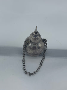 18th century Continental silver double-gourd scent bottle