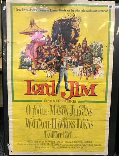 Original movie poster 1965 Lord Jim , Peter O' Tool