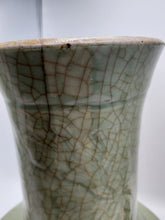 Load image into Gallery viewer, A LONGQUAN CELADON CRACKLE-GLAZED BALUSTER VASE ,MING DYNASTY (1368-1644)