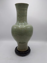 Load image into Gallery viewer, A LONGQUAN CELADON CRACKLE-GLAZED BALUSTER VASE ,MING DYNASTY (1368-1644)