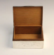 Load image into Gallery viewer, A George V silver cigarette box by F H Adams &amp; Co, Birmingham 1922