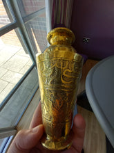 Load image into Gallery viewer, An embossed Islamic styled brass vase