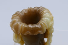 Load image into Gallery viewer, Chinese nephrite jade carving of flowers around a central container
