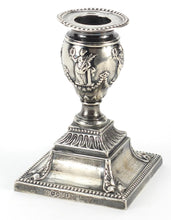 Load image into Gallery viewer, A Victorian silver candlestick in the form of an urn, London 1873 by Richard Hodd &amp; Son